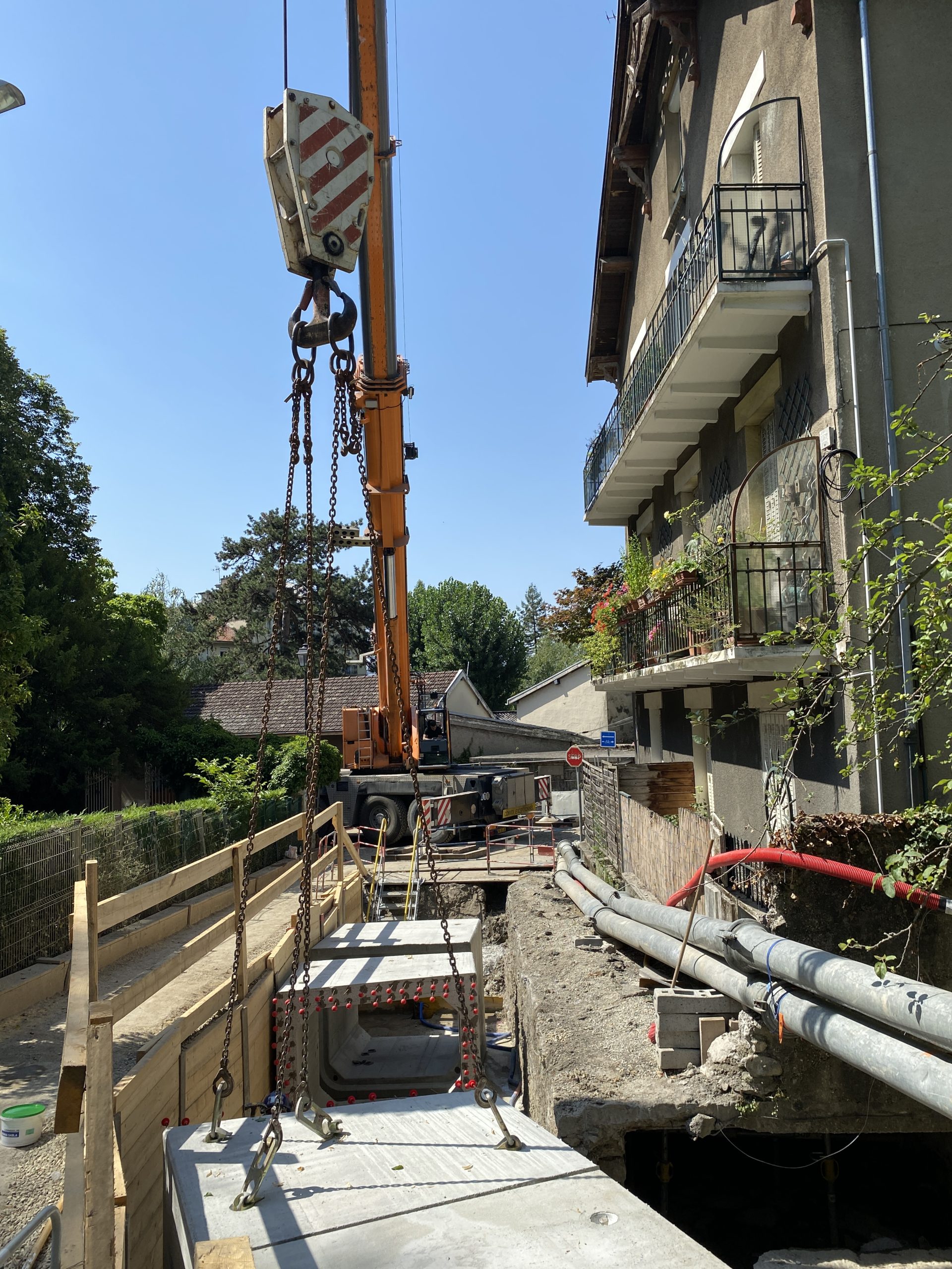 Travaux de reconstruction d’un pont