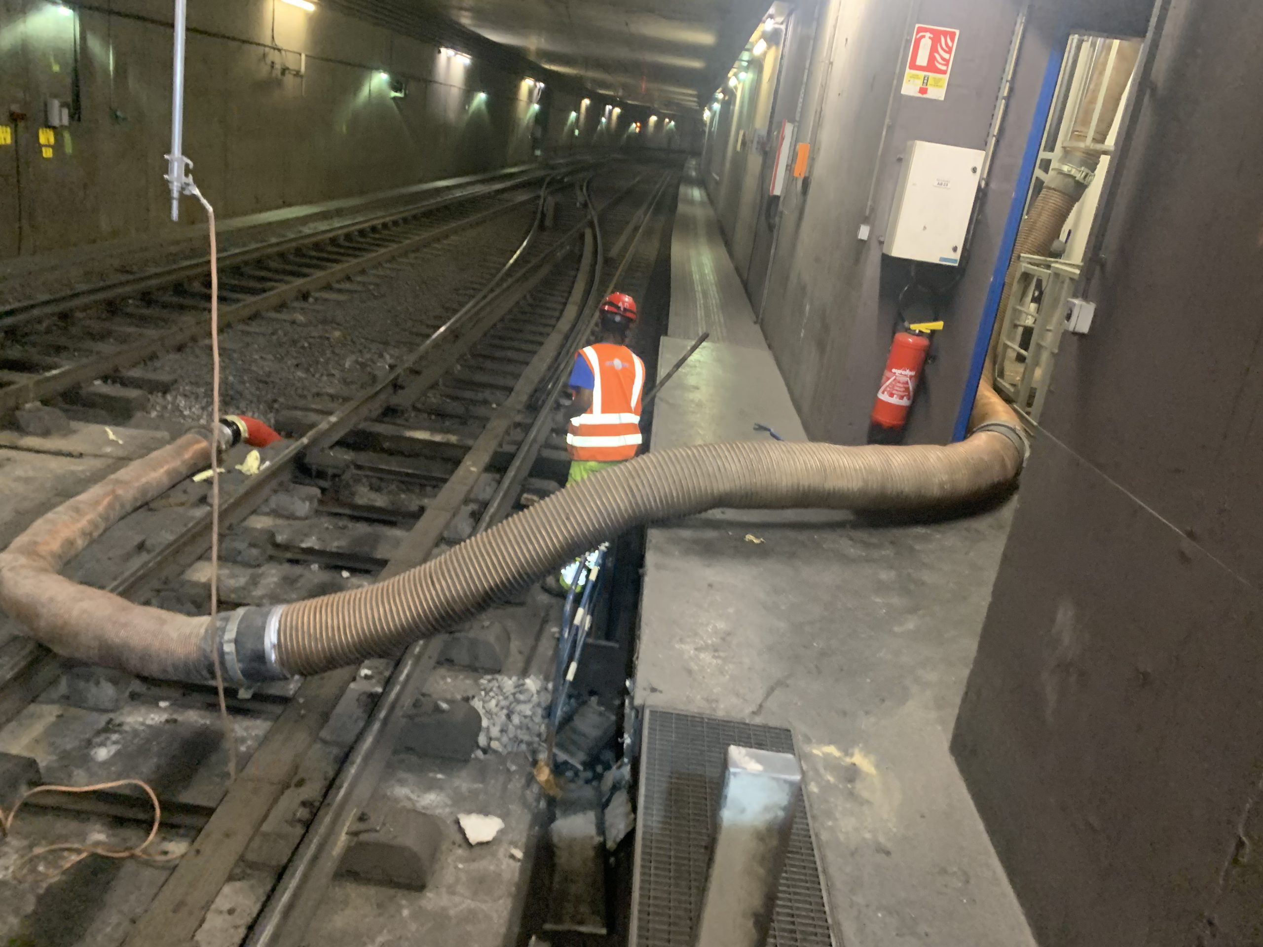 Réparation d’urgence de fourreau en tunnel ferroviaire