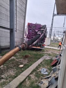 Aspiration de galets dans un transformateur électrique